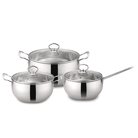 Batería De Cocina Acero Inox. De 6 Piezas / Amsterdam – Doral