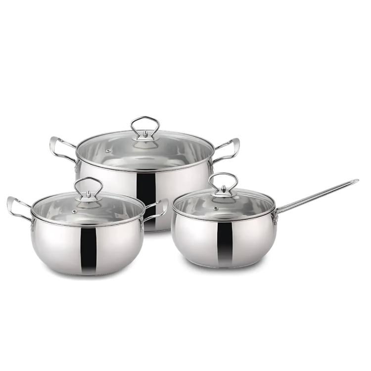 Batería De Cocina Acero Inox. De 6 Piezas / Amsterdam – Doral