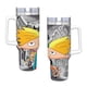 thumbnail image 4 of ¡Oye, Arnold! Vaso aislado de acero inoxidable con asa, diseño temático, regalo para familia, amigos y fans; incluye pajita y encaja en el portavasos estándar, 40 oz, 4 of 6