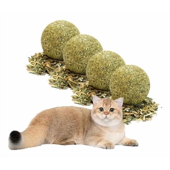 X4 Bola Catnip Para Gatos Juguetes De Gato Snack Para Gatos Hierba Gatera Vitrineon Cl Bola Hierba Gatera Repuesto Catnip Hierba Gatera Vitrineon Cl Color X4 Catnip Verde X-313