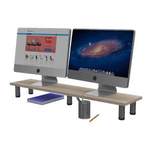 Bookstore - Base Para Monitor Doble - Acacia Arena
