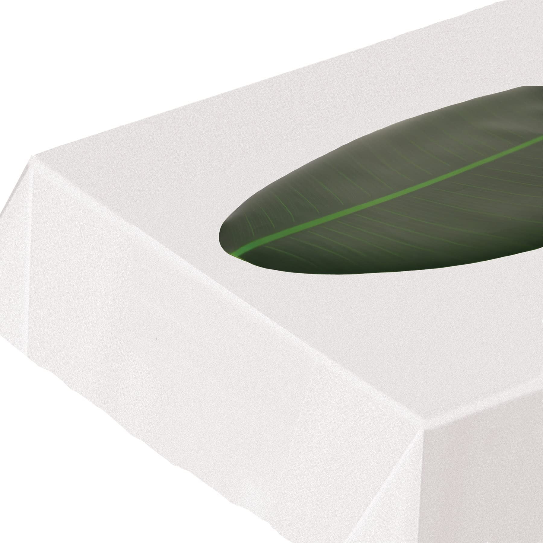 Camino De Mesa Beistle De Plástico Con Forma De Hoja Tropical, 46 X 112 Cm, Color Verde