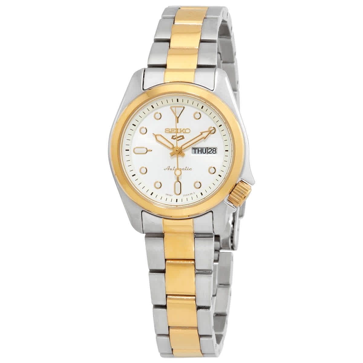 Reloj Análogo Seiko 5 Sports Bicolor Blanco Mujer