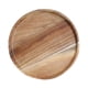 thumbnail image 1 of Paquete de 2 platos llanos de madera de acacia, redondos, fáciles de limpiar y ligeros, ideales para aperitivos y postres., 1 of 6