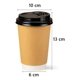 thumbnail image 3 of 50 Vasos Cafe Kraft Vaso Desechables Doble Pared C/tapa 12oz Marrón Claro / Vaso Kraft Doble Pared 1, 3 of 10