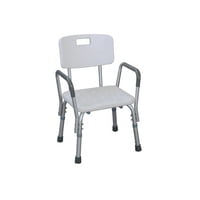 Glomed - Silla De Ducha Baño Regulable Apoya Brazos Fijo