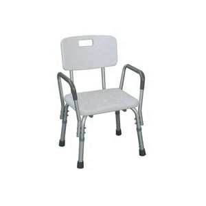 Maxcare - Silla De Ducha Baño Regulable Apoya Brazos Fijo Blanco