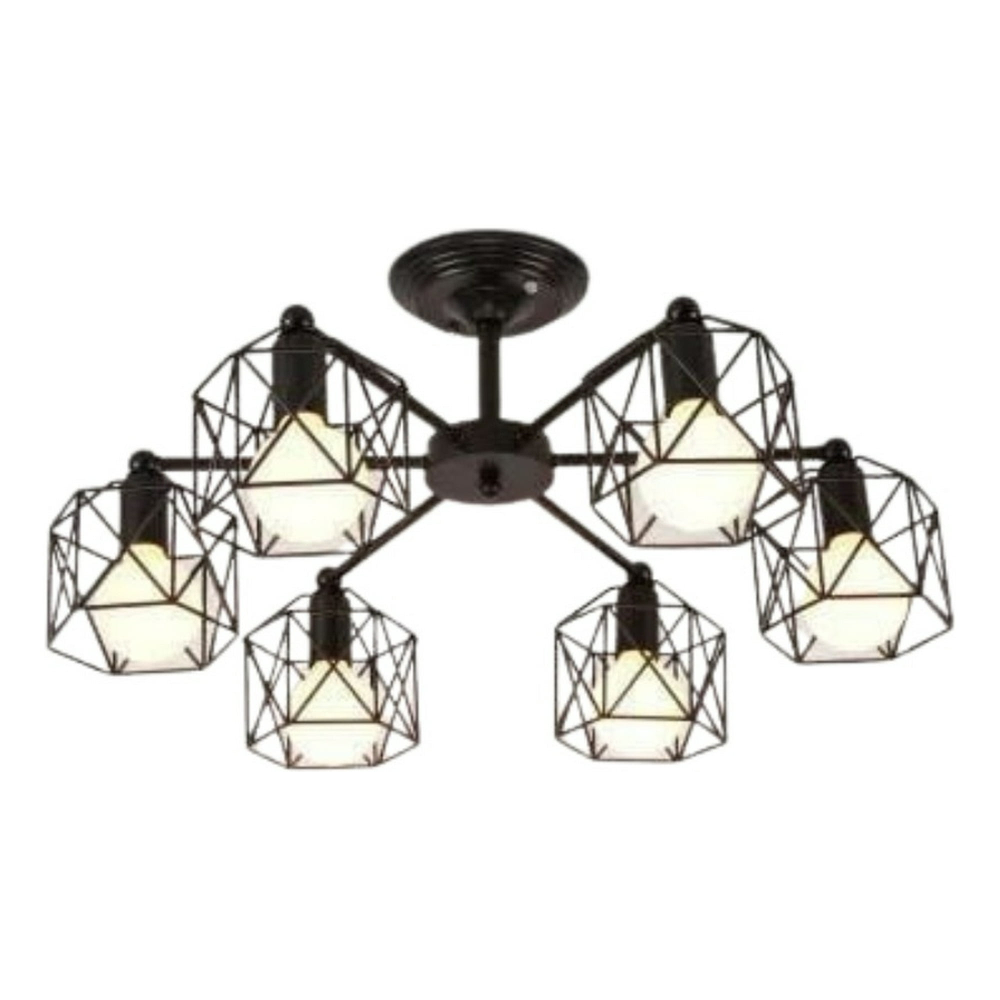 Genérico - Lámpara Colgante Techo Retro Hierro 6 Luces Jhn