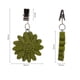 thumbnail image 5 of Pinzas para mantel TwoFish Home, de resina de girasol, color verde, 5 of 6