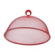 thumbnail image 2 of Cubierta de malla metálica para alimentos, cubierta de placa de pantalla de cúpula sólida, reutilizable, de 11.02 pulgadas, para refrigerios de fiesta Rojo, 2 of 5