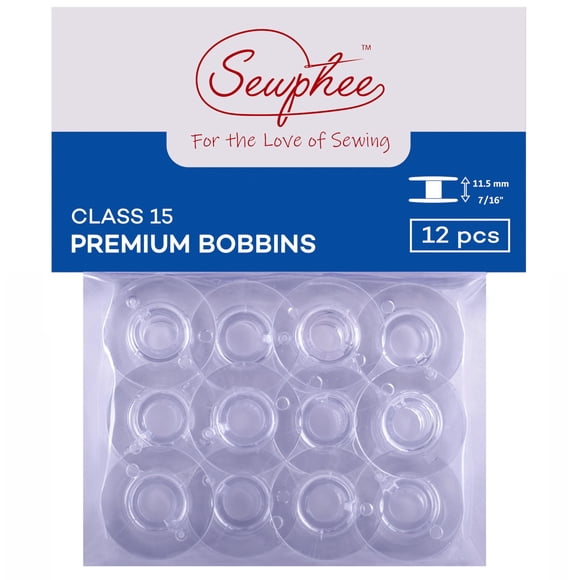 Bobinas de Costura Sewphee 12 uds SA156 Transparentes 11,5 mm
