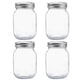 thumbnail image 1 of Frascos para conservas YINGERHUAN de vidrio de boca regular, 480 ml (paquete de 4), 1 of 8