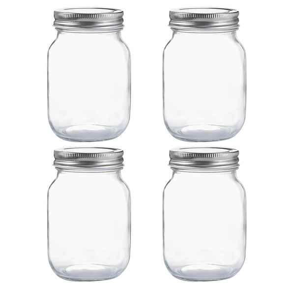 Frascos para conservas YINGERHUAN de vidrio de boca regular, 480 ml (paquete de 4)