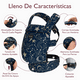thumbnail image 5 of Momcozy Portabebé Ergonómico Cangurera Para Bebé Mochila Multifuncional para Bebés de 3.5 a 20 kg, Color Noche Estrellada, 5 of 9