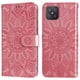 thumbnail image 5 of Funda tipo cartera FOXDOCK para OPPO Reno4Z 5G , diseño girasol en relieve, cuero PU, cierre magnético, soporte y tarjetero, 5 of 5