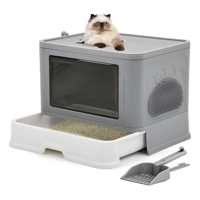 Genérico - Arenero Para Gatos Mascotas Grande Xl Nuevo Diseño Gris