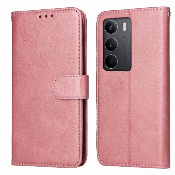 Funda Billetera para Realme C75 4G/5G con Porta Tarjetas y Soporte Ajustable Rosa