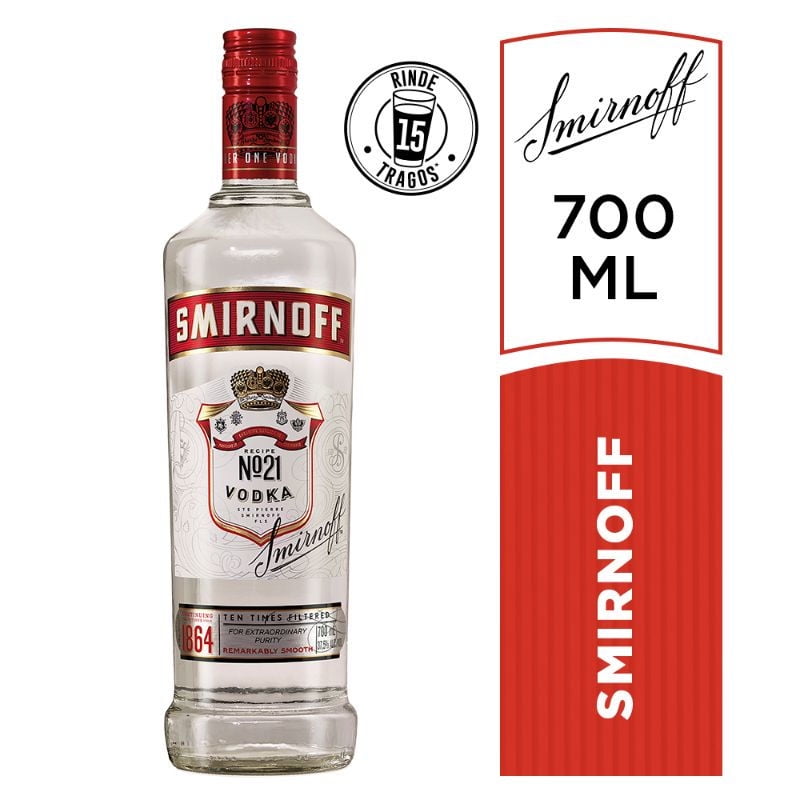 Vodka Premium 40° Botella 700 ml Smirnoff