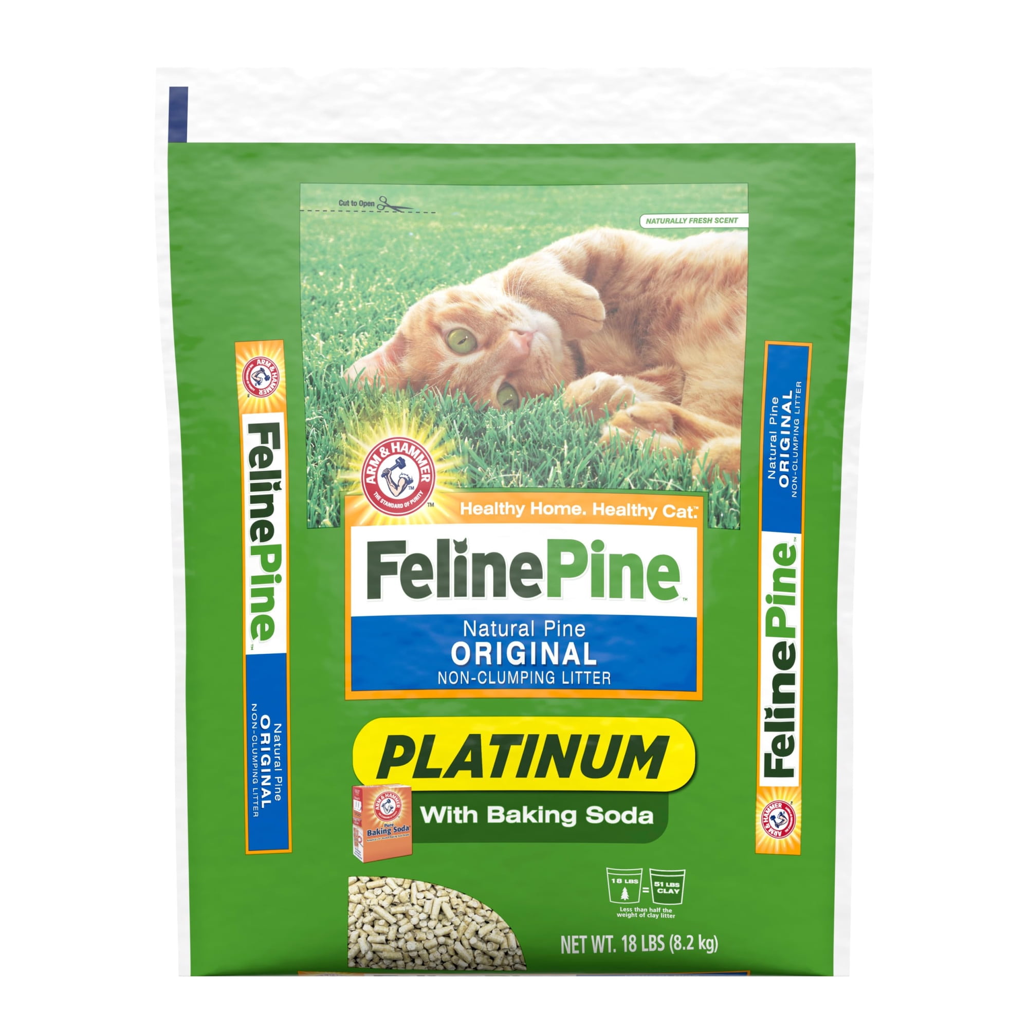 Arm & Hammer - Arena Para Gatos, Pino Felino, Platino, No Se Apelmaza, 8,16 Kg, Brazo Y Martillo