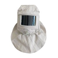 Ioensy - Capucha Para Chorro De Arena, Suministros De Lona A Prueba De Polvo, Color Blanco, Uso Sencillo, Gorro Tipo Chal