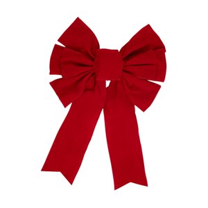 Magideal - Adorno Decorativo Grande De Terciopelo Rojo Con Lazo Navideño De Poliéster Para Árbol De Navidad, Ideal Para La Pared De La Habitación O Para Reunione 38 Cm