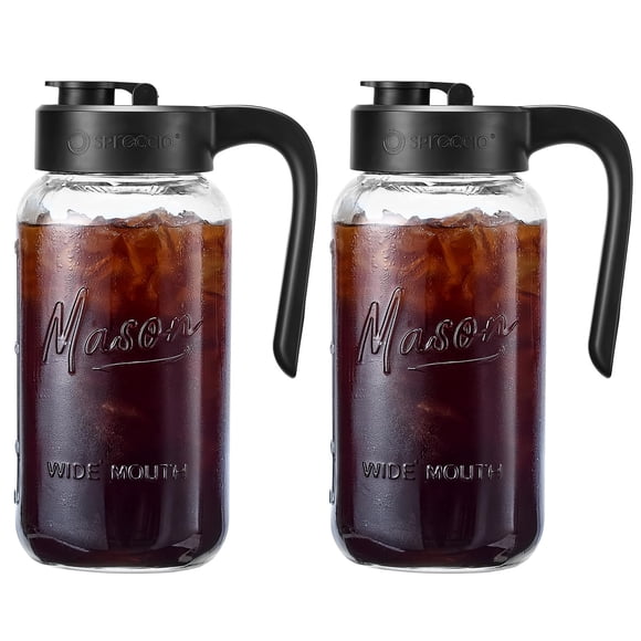 Jarra Mason Jar Spreccio, hermética, vidrio a prueba de fugas, 1,9 L
