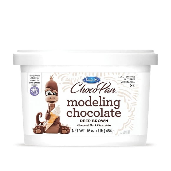 Chocolate para Modelar Satin Ice 454 g Marrón Oscuro