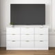 thumbnail image 3 of White 9 Drawer Dresser, 63" Large Deep Chest of Drawers, Wooden Dresser Storage Cabinet with 9 Drawers for Bedroom, Long Dressers for Living Room, Hallway, Drawer panel with wavy patterns, 3 of 3