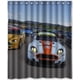 thumbnail image 1 of Cortina de ducha de superdeportivos de carreras de coches, juego de cortina de baño con ganchos, tamaño 60 x 72 pulgadas, 1 of 3