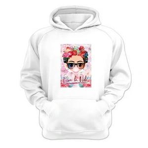 Genérico - Polerón Canguro Frida Blanco Talla L Unisex