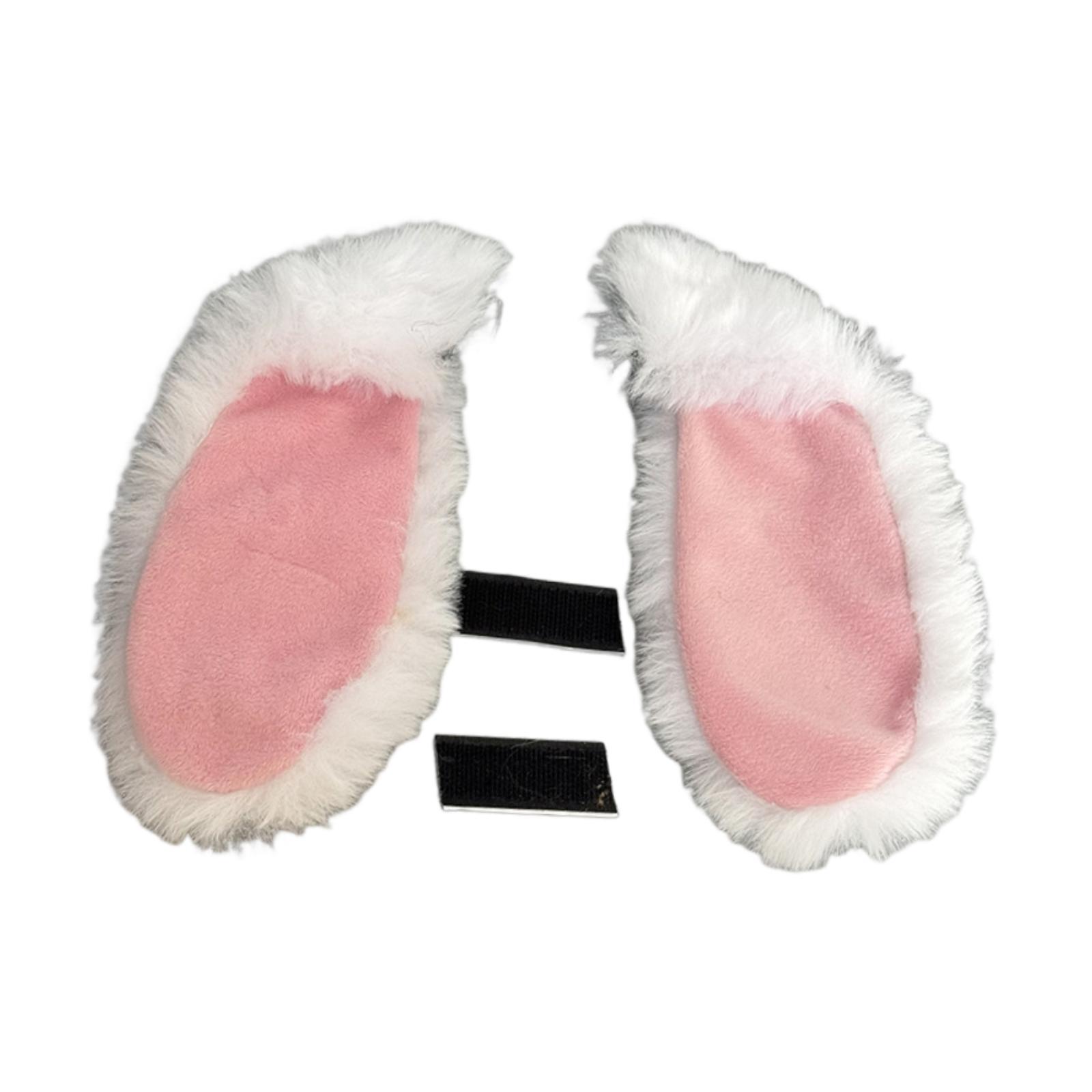 Magideal - Decoración Para Casco Con Orejas De Conejo, Fácil De Pegar En Invierno, Accesorios Decorativos Para Ciclismo, Ciclismo, Esquí Y Deportes Al Aire Libre Blanco