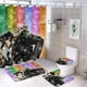 thumbnail image 1 of JoJo's Bizarre Adventure-theme 4-Piece Shower Curtain Set with Rugs, Waterproof Bathroom Decor Set Includes Bath Mat, U-Shaped Rug, Toilet Lid Cover and Curtain with Hooks, 1 of 6
