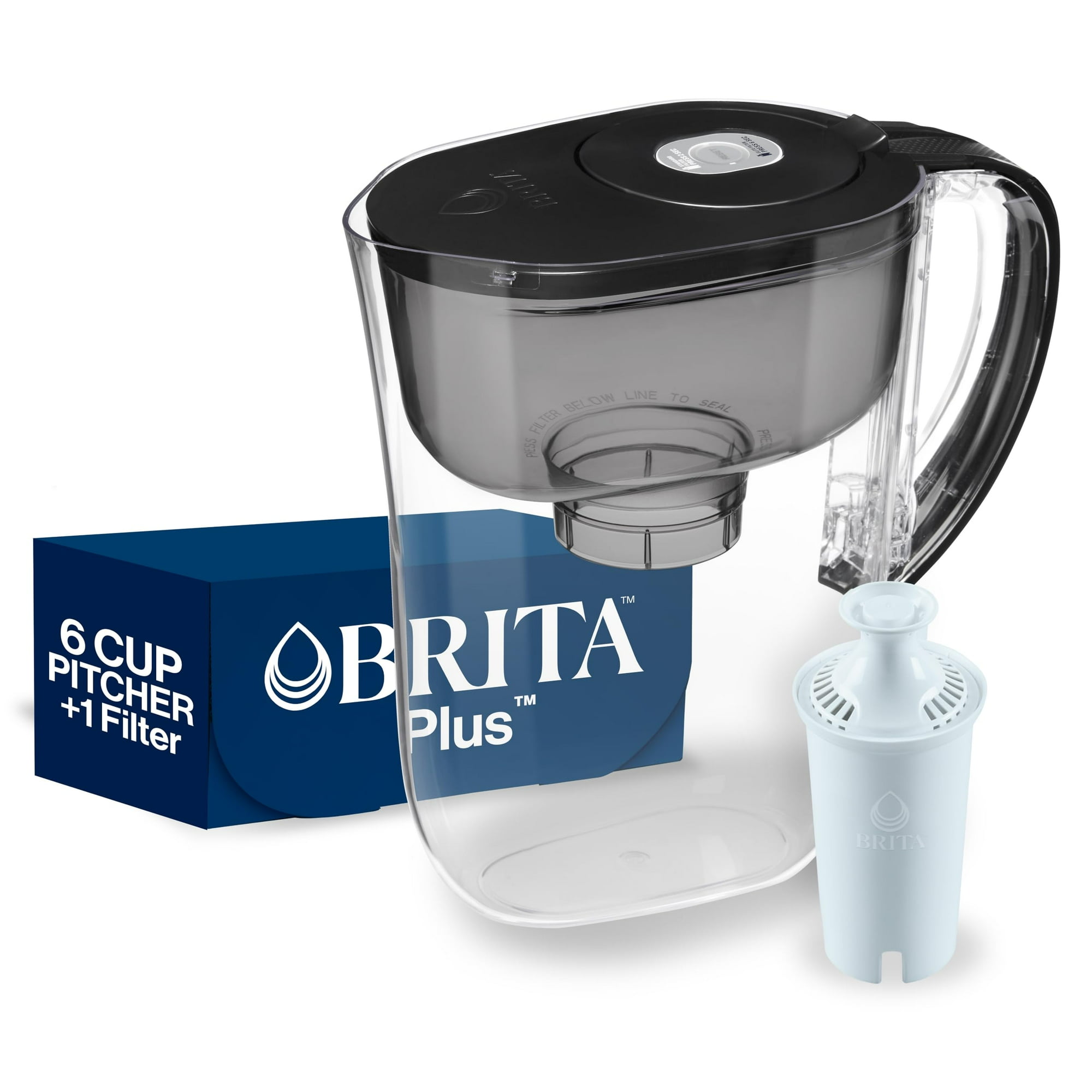 Jarra Con Filtro De Agua Brita Small De 1,4 Litros Con 1 Filtro Metro Black