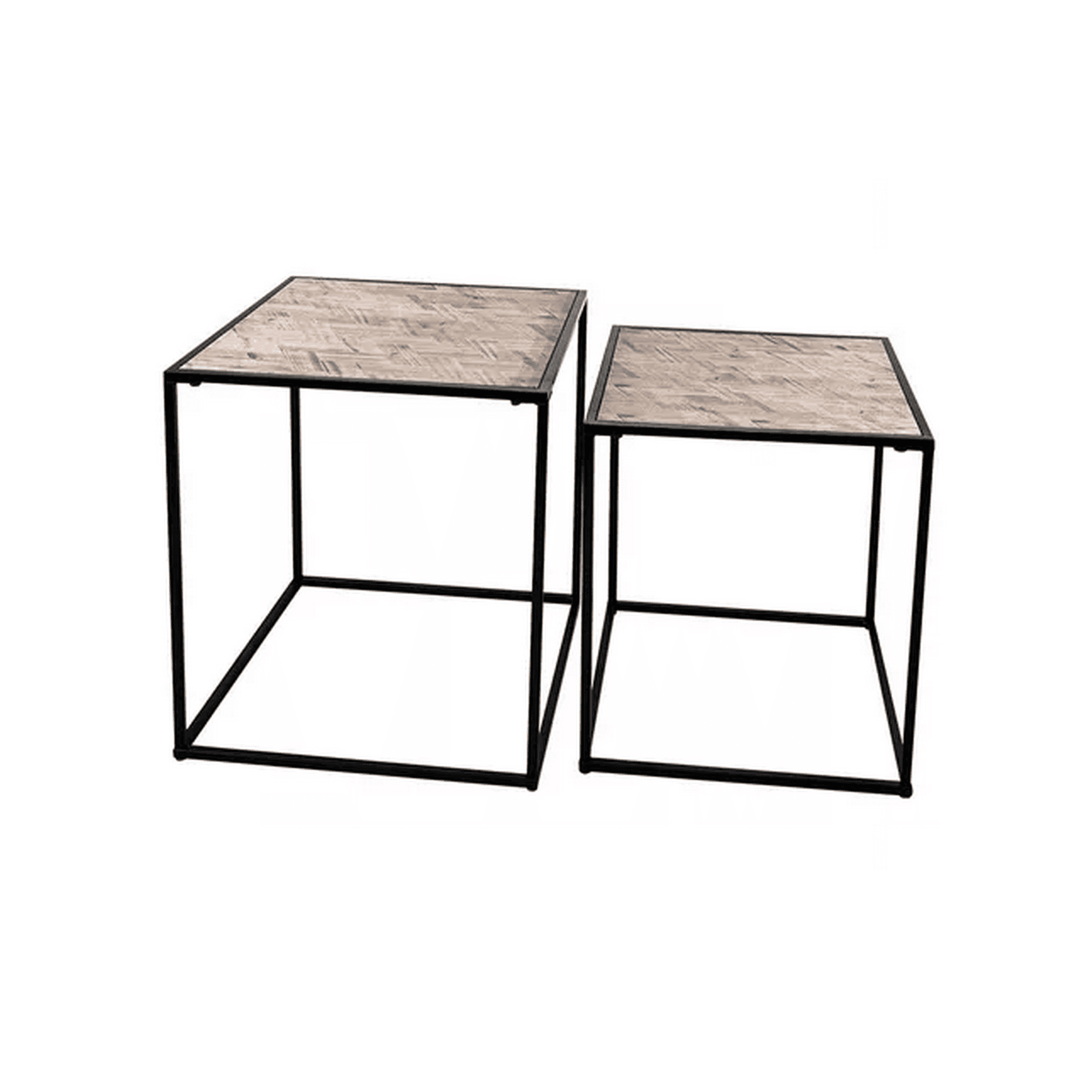 Genérico - Set Mesas Apoyo Arm. Mod. 37x37x40 Y 33x33x35 Cm