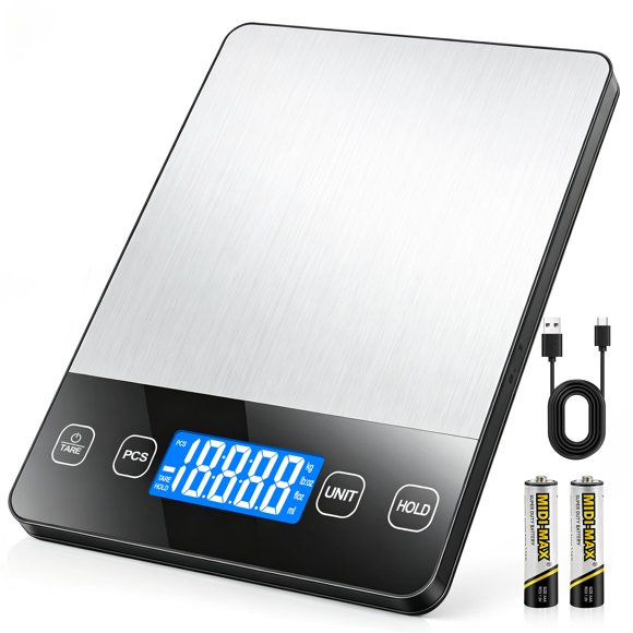 Báscula digital de alimentos Letron 15 kg recargable con 7 unidades