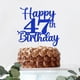 thumbnail image 4 of Decoración para tartas Kaoenla Happy 47th Birthday 47 años con purpurina azul, 4 of 8