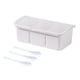 thumbnail image 1 of Tarros De Especias, Caja De Condimentos Combinada Duradera Y Suave Para Suministros De Cocina Casera, 3 Rejillas, 1 of 3