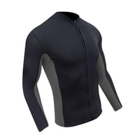 Ioensy - Traje De Neopreno Para Hombre, Chaqueta De Manga Larga Para Esnórquel, Deportes Acuáticos, Buceo, Gris, Negro, M