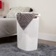 thumbnail image 2 of Cesta para ropa Mind Reader, 60 L, delgada, con tapa de plástico, color blanco, 2 of 7