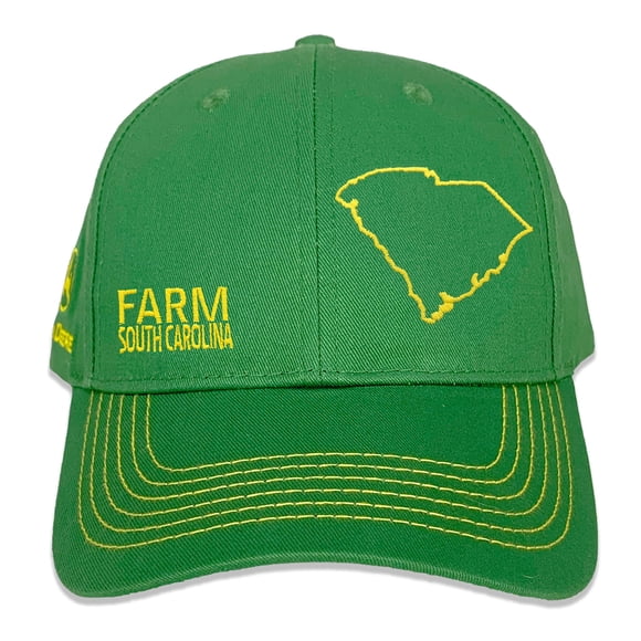Sombrero John Deere Farm State Pride de sarga integral verde/amarillo