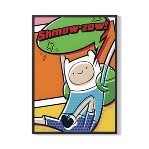 Creango - Cuadro Poster Enmarcado Hora De Aventura Finn Decorativo