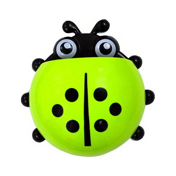 1pc Creative Ladybug Toothbrush Holder - Powerful Suction Cup Toothbrush Box and Toothpaste Holder - Removable Wall Hanging Shelf for Bathroom Organization