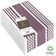 thumbnail image 3 of Toallas de Cocina HONEST WEAVE 51x76 cm Pack de 6 Rayas Ciruela, 3 of 7