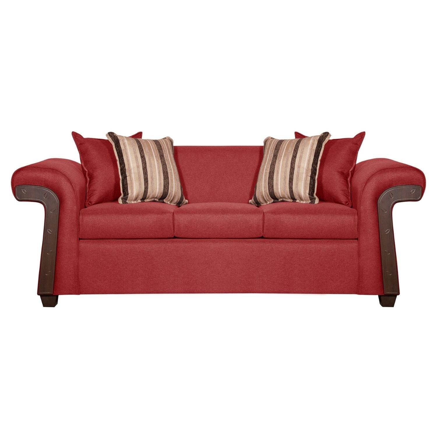 Ruzam Mobel - Sofá 3 Cuerpos Napoles Rojo