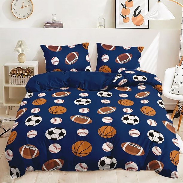 Boys -Gamer- Duve-t Cover- Set 3 Pieces T-win G-ame Pl-ayer W-hite Bedd-ing Sets- with 1- Duvet- Cover 2 Pillowcases