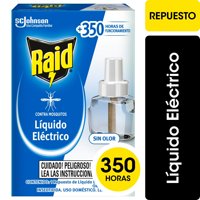 Insecticida Contra Mosquitos Líquido Eléctrico Repuesto 45 Noches 32.9 Ml Raid