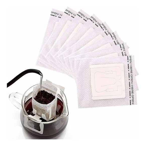 Pack 100 De Bolsas De Filtro De Oreja Colgante Para Café