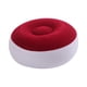 thumbnail image 4 of Taburete inflable flocado, silla inflable otomana, silla de camping redonda resistente para actividades al aire libre, césped, patio interior. Rojo, 4 of 5