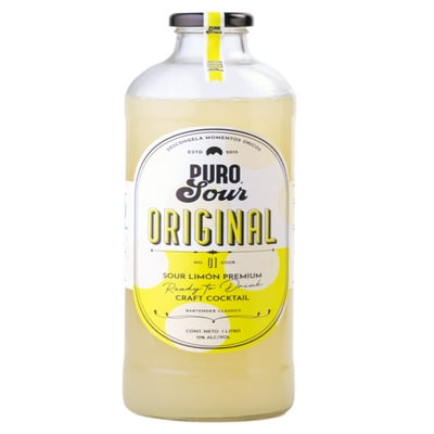 Cóctel Sour Sabor Original Limón Premiun 12° Botella 1 L Puro Sour