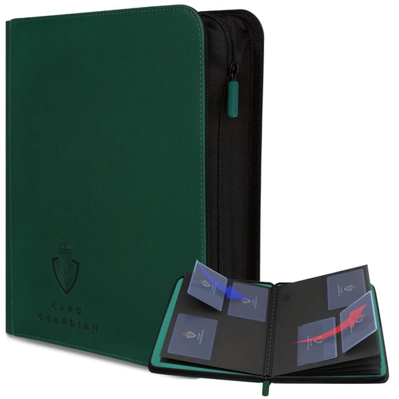 Carpeta Card Guardian de 4 Bolsillos con Cremallera - Verde